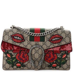 AUTHENTIC GUCCI Dionysus Floral Embroidered Shoulder Bag